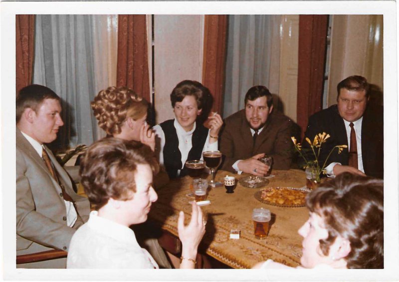 feestje Heynen met Hugo, Toon en Jan 1970
