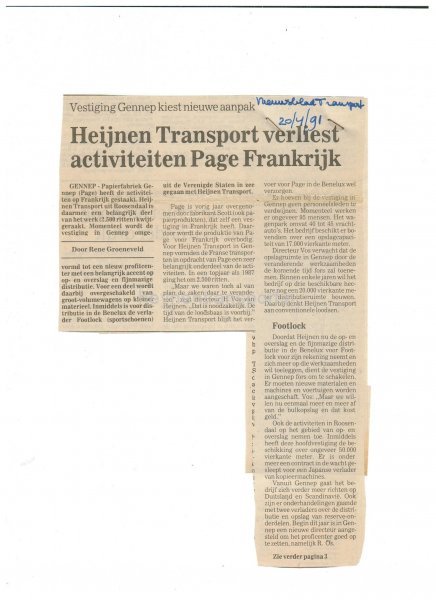 Nieuwsblad transport