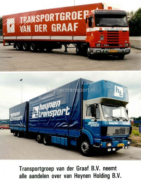 Twee Heynen Vrachtwagens