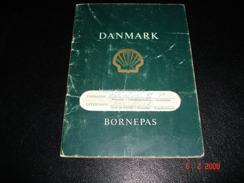 kinderpaspoort van de shell.