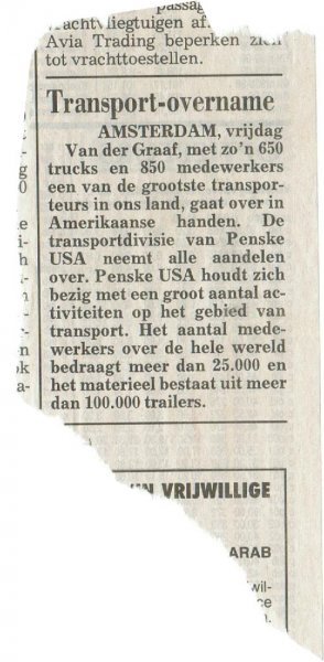 Transport overname
