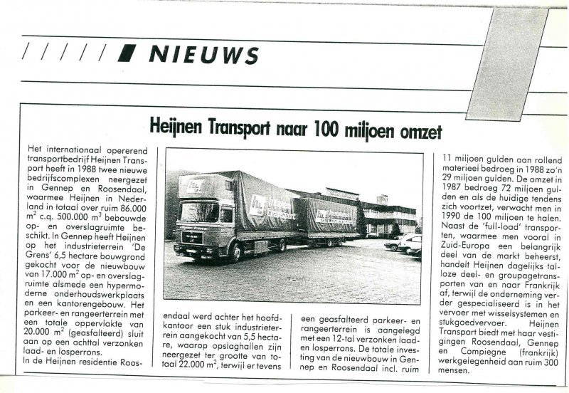 Heynen Transport Omzet