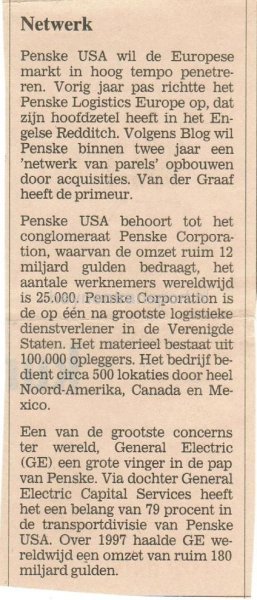 Transporteur Penske koopt van der Graaf 2