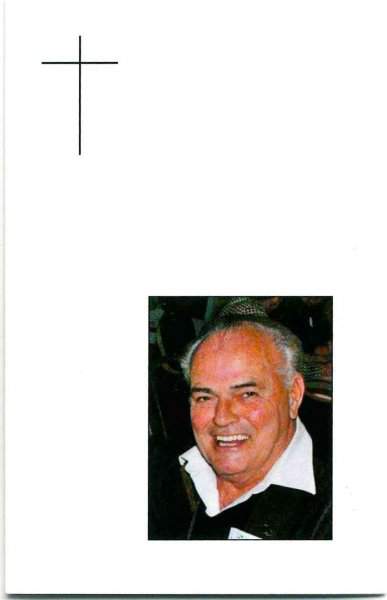 Rouwprentje Toon van der Weijgert (voorkant)